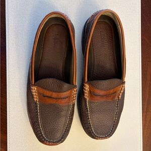 L.L. Bean Brown Leather Loafers Driving Shoes Men's 10.5